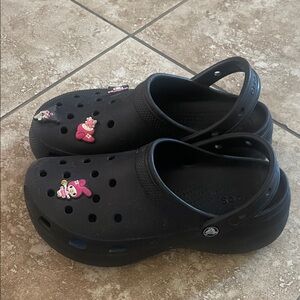 Platform Crocs with Charms